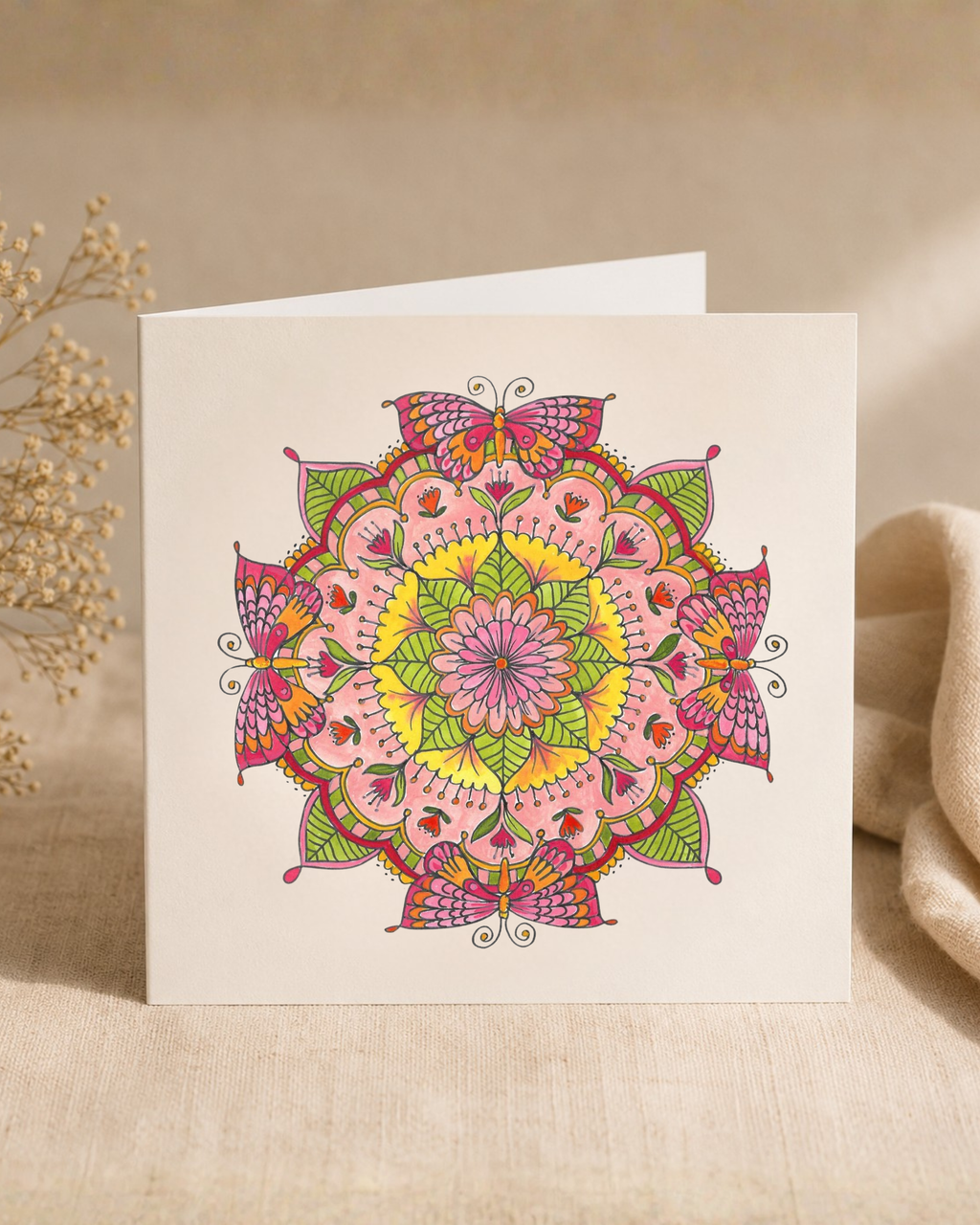 Pink Mandala Butterfly Gift Card