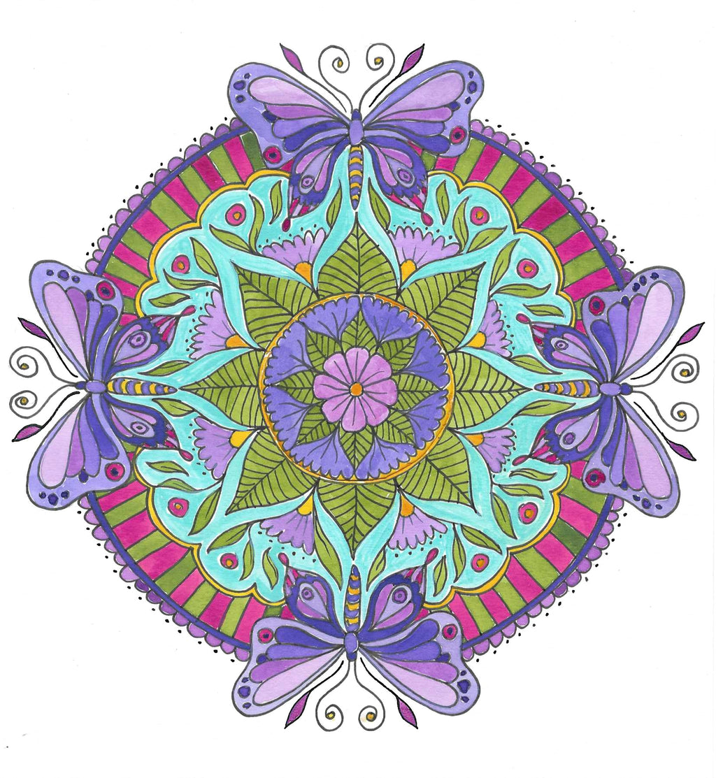 Purple Butterfly Mandala Gift Card