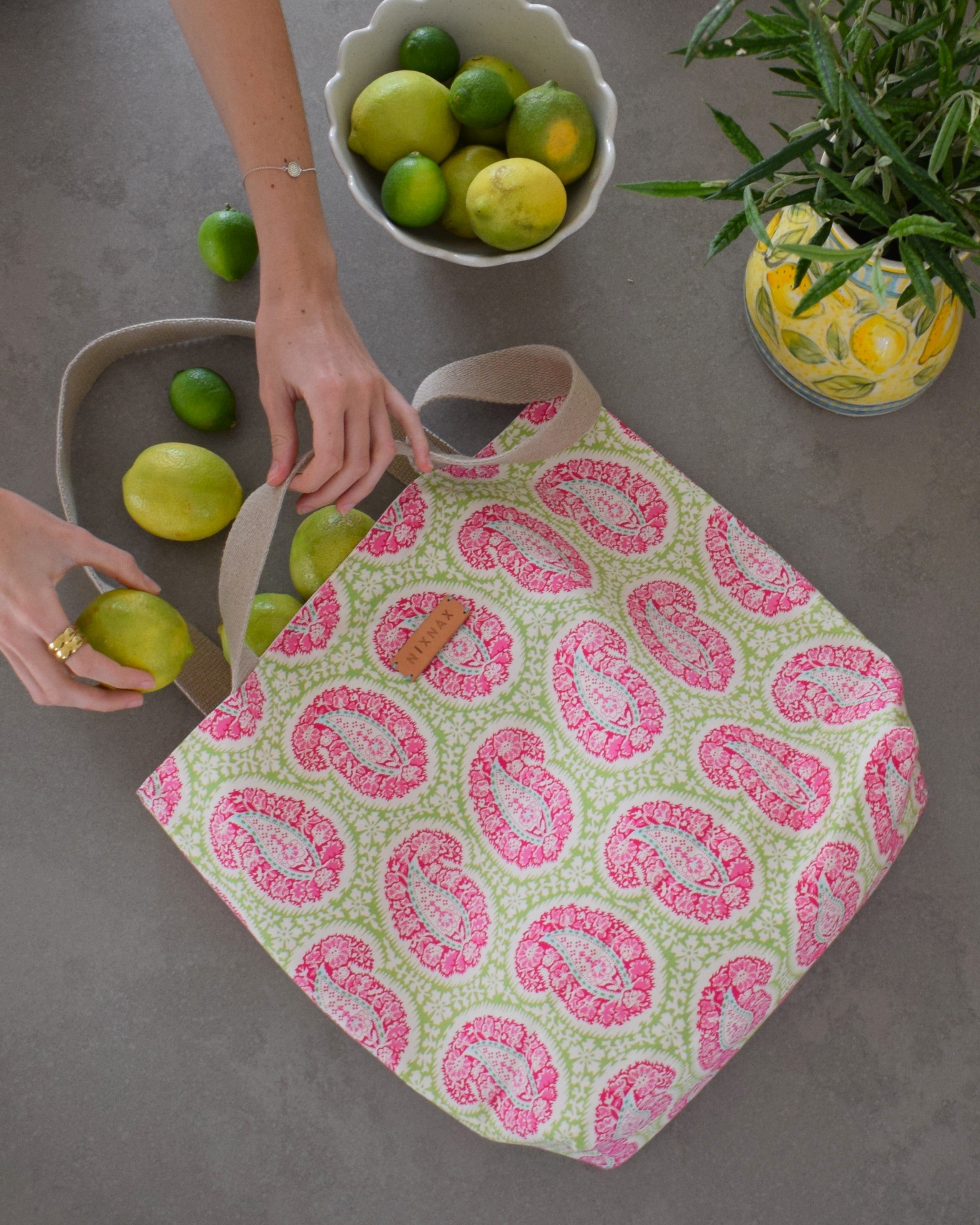 Rose Paisley Tote Bag
