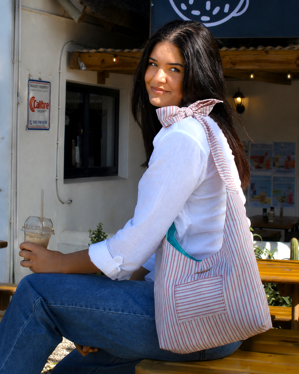 Bow-ho Cottage Stripe Petite Bag