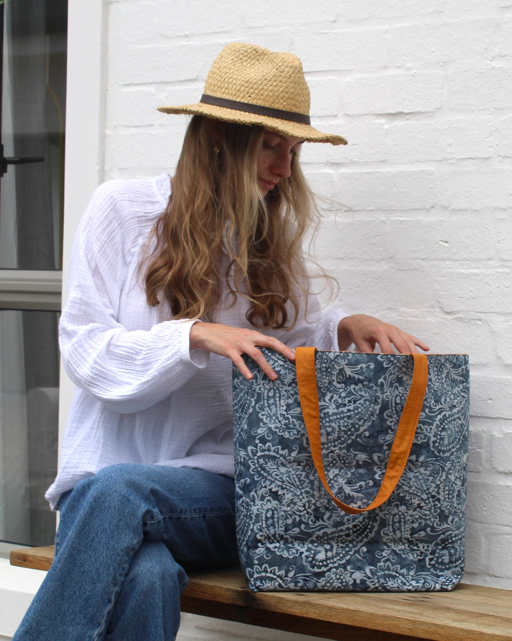 Misty Paisley Tote Bag