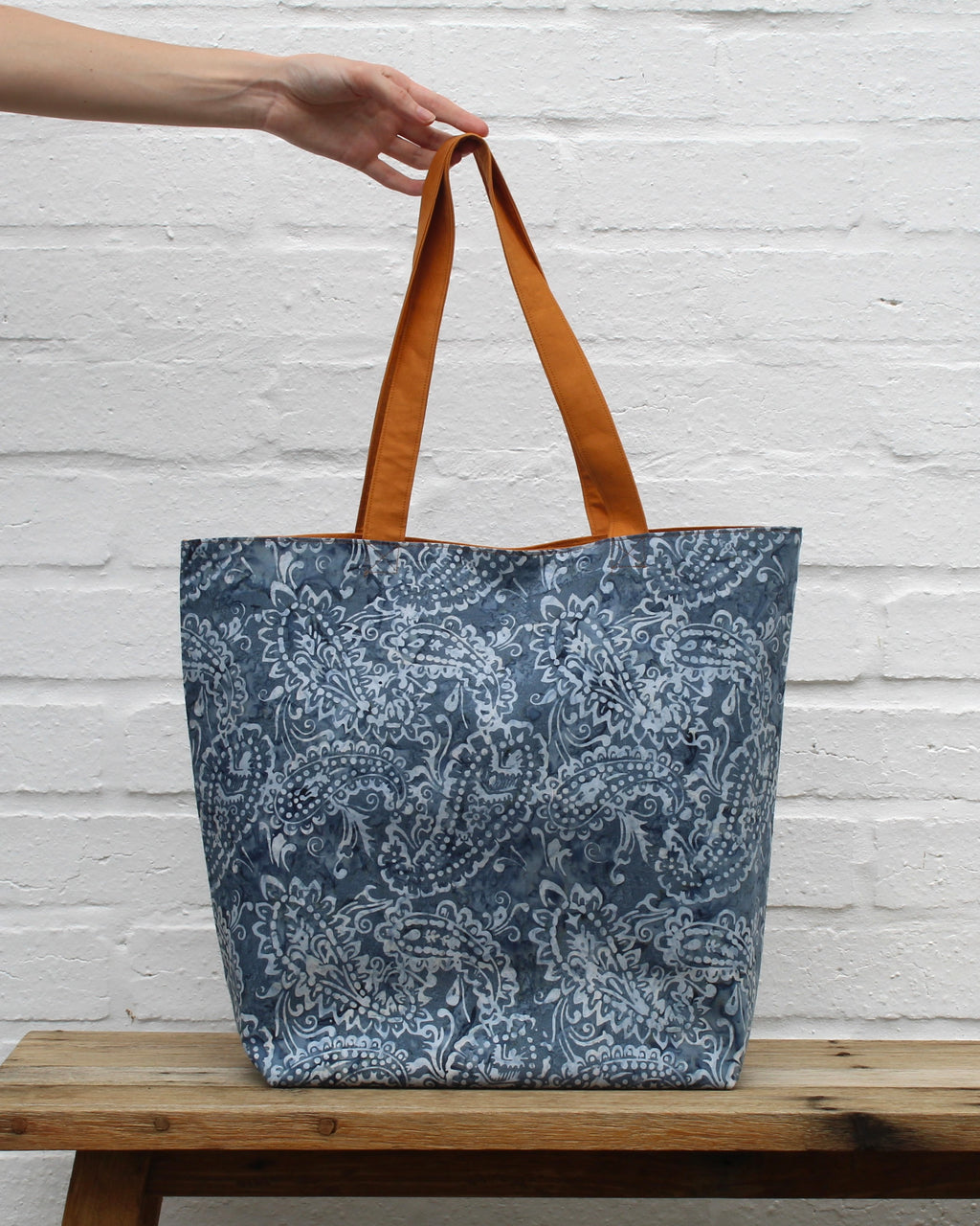 Misty Paisley Tote Bag