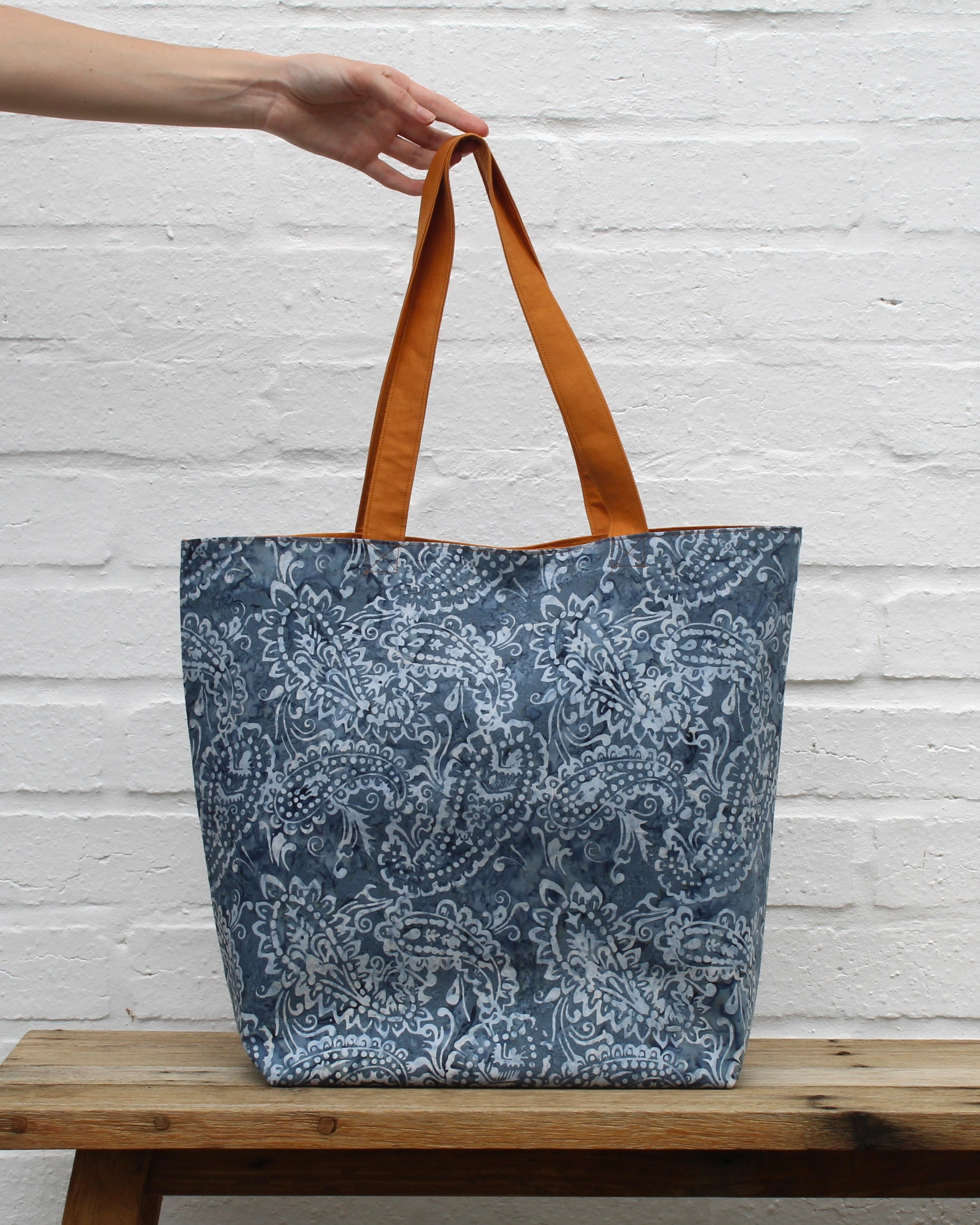 Misty Paisley Tote Bag