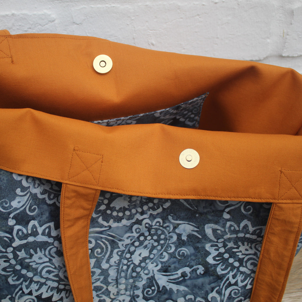 Misty Paisley Tote Bag