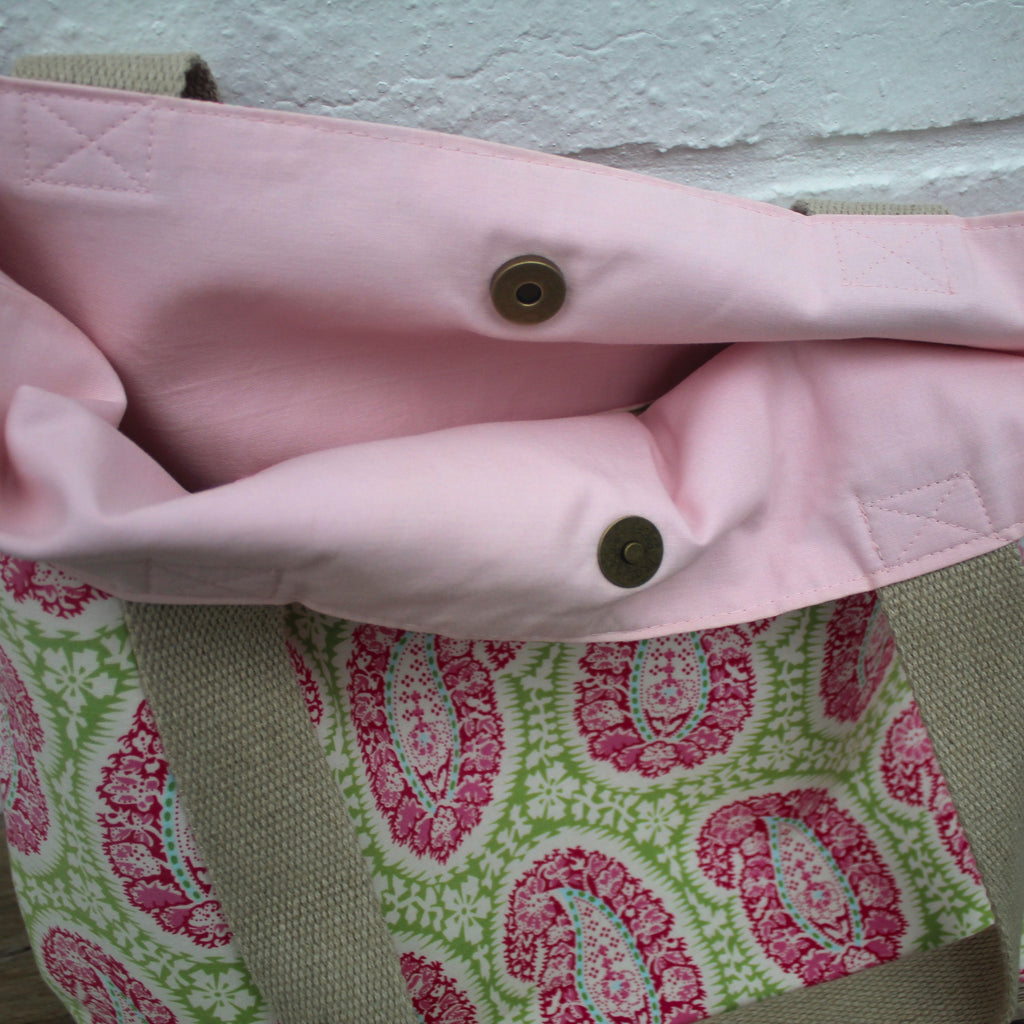 Rose Paisley Tote Bag