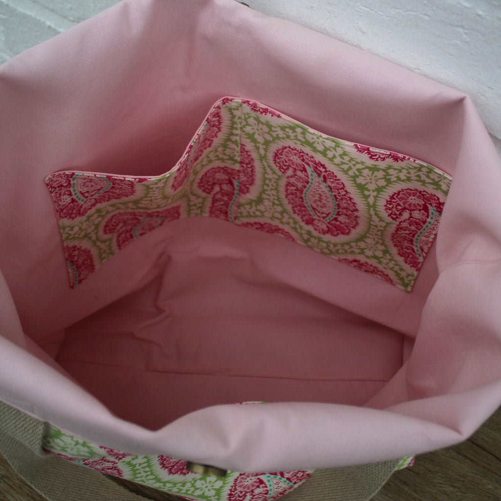 Rose Paisley Tote Bag