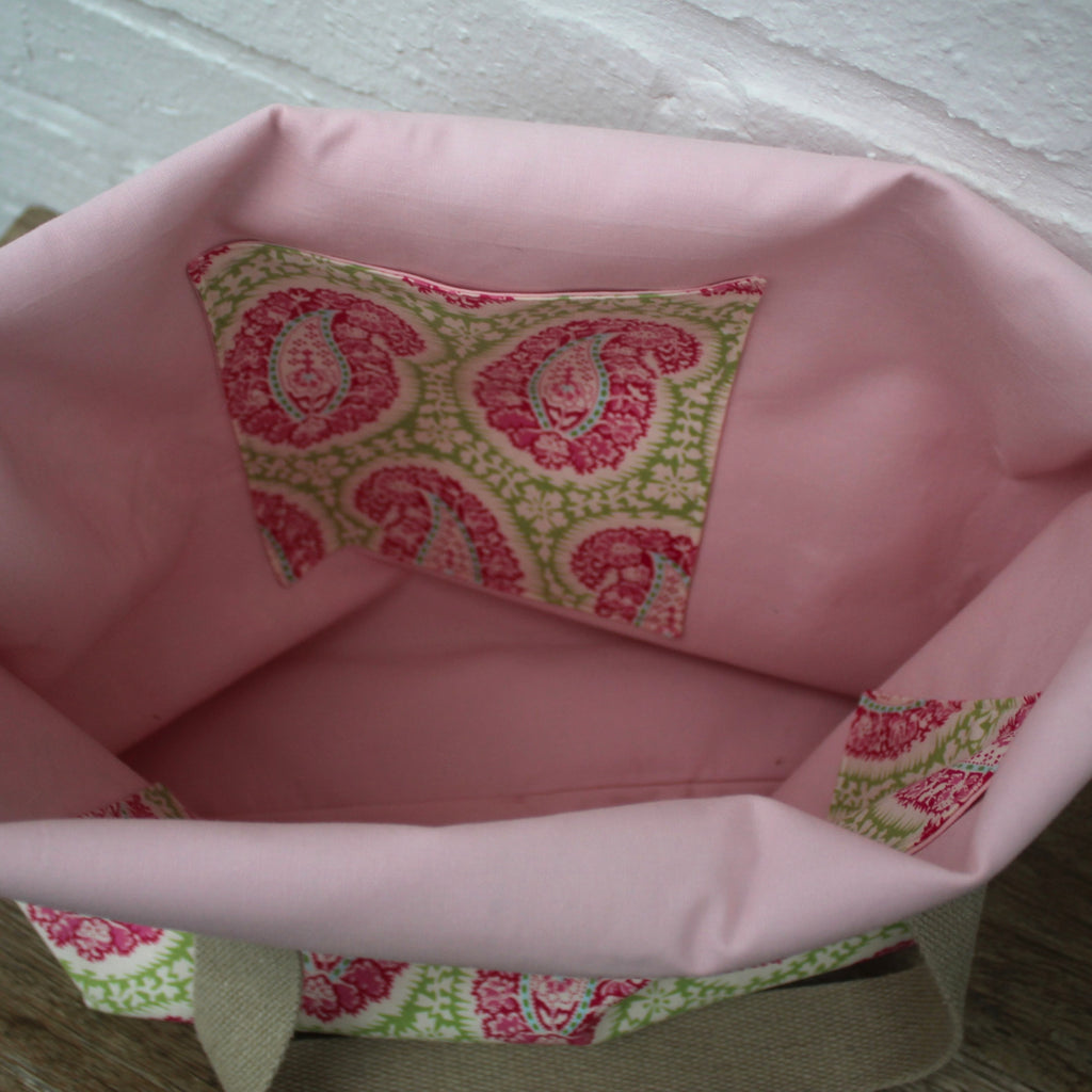 Rose Paisley Tote Bag
